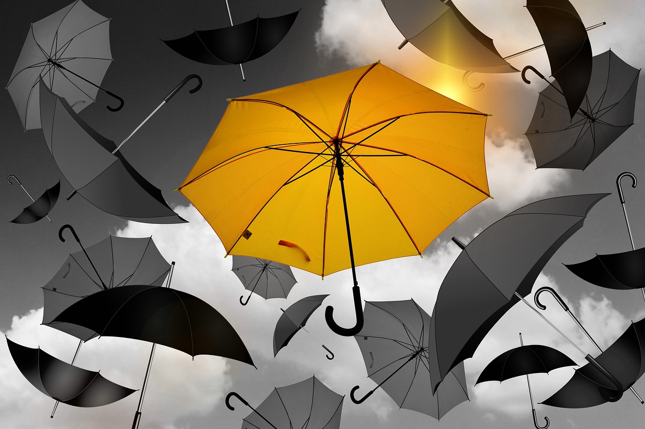 umbrella, yellow, black-1588167.jpg